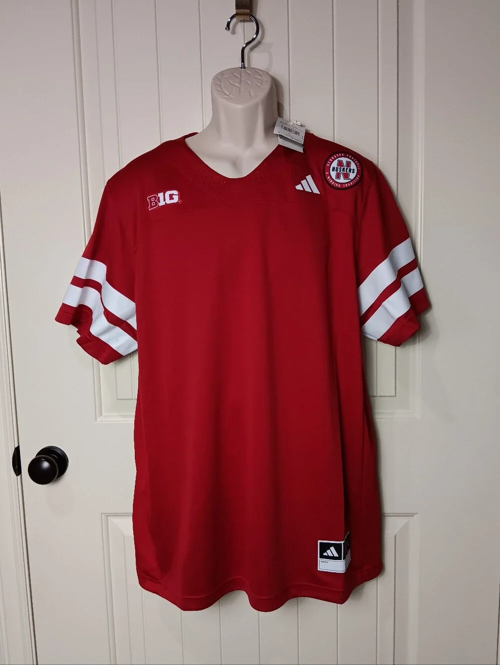 Adidas Nebraska Cornhuskers Go Big RED Blank Jersey Home Football Jersey L $100